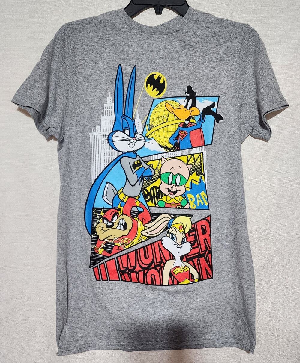 Looney tunes DC comics cross over shirt men's small
